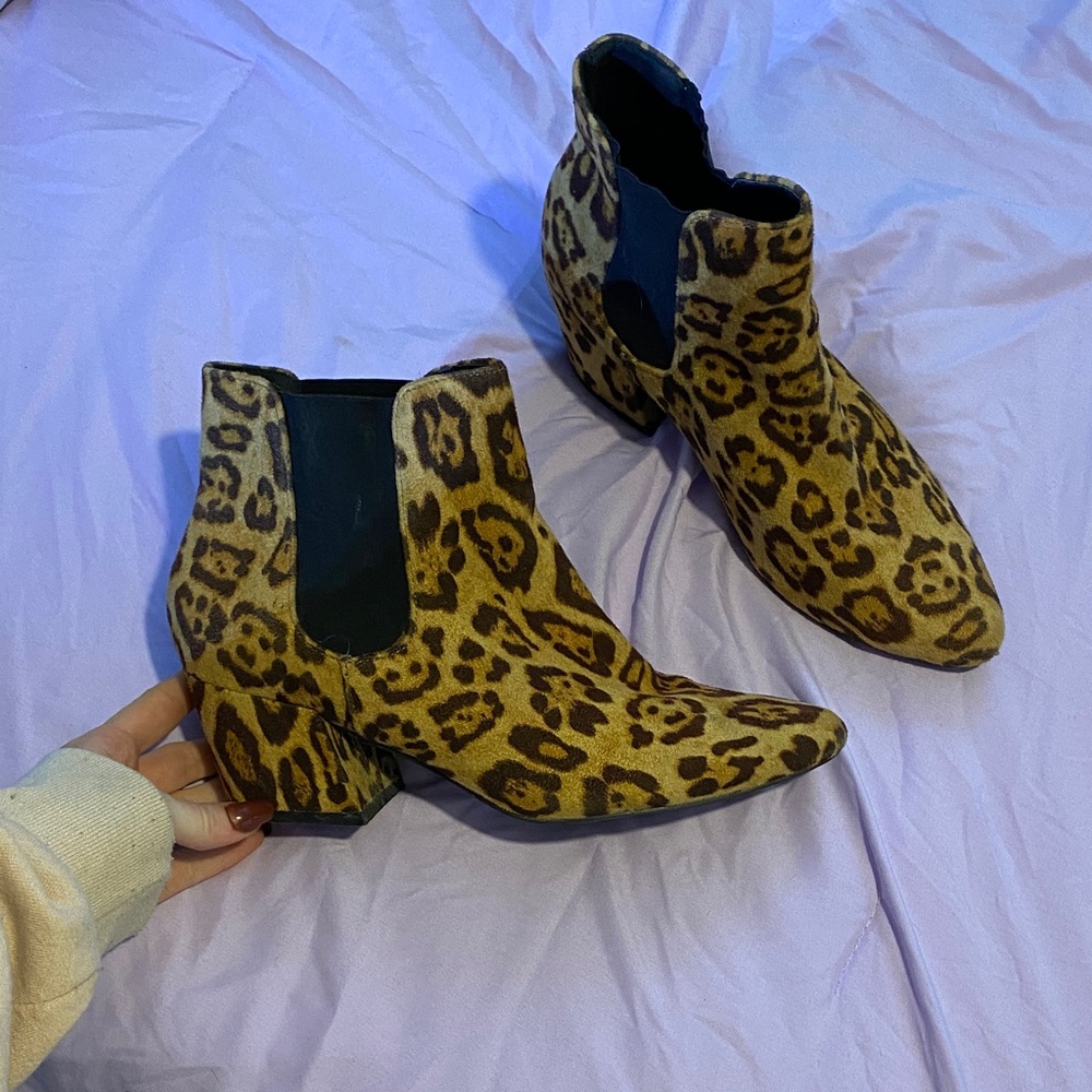 Vintage Havana Leopard Print Ankle Boots